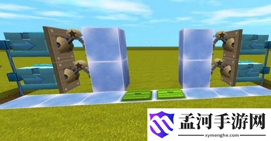迷你世界全自動隔離門 怪物隔離門制作方法介紹(2)